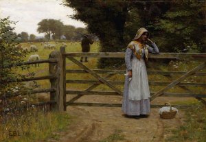 Off by Edmund Blair Leighton Oil Painting