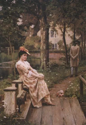 Off by Edmund Blair Leighton Oil Painting