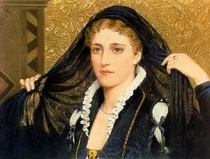 Oliva Oil painting by Edmund Blair Leighton