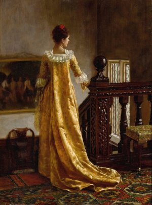 Qui M'aime Me Suit by Edmund Blair Leighton Oil Painting