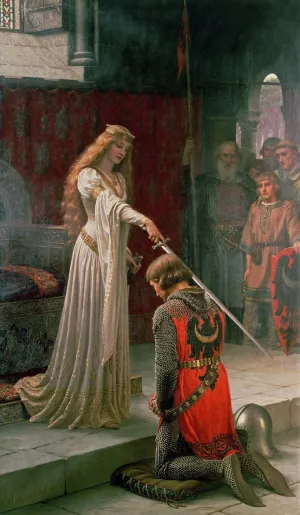 The Accolade by Edmund Blair Leighton Oil Painting