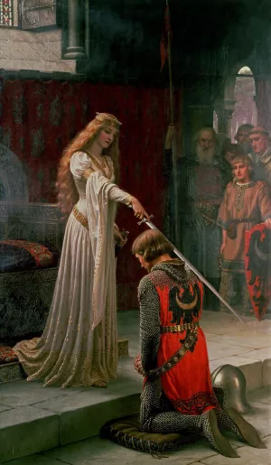 The Accolade by Edmund Blair Leighton Oil Painting