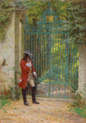 The Appointed Time by Edmund Blair Leighton Oil Painting
