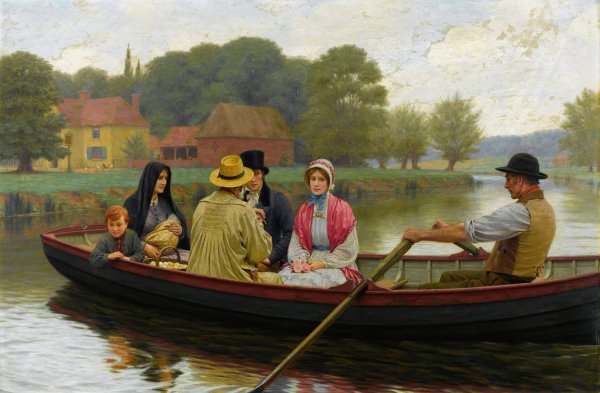Main Product Photo of The Ferry Painting by Edmund Blair Leighton