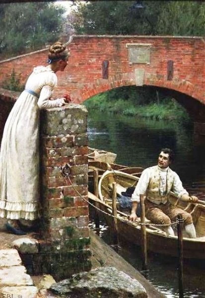The Fond Farewell by Edmund Blair Leighton - Hand-Painted Oil Painting Reproduction