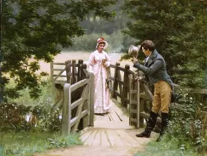 The Gallant Suitor by Edmund Blair Leighton Oil Painting