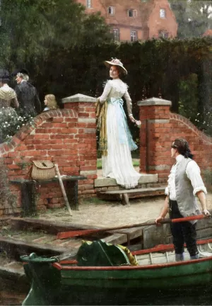 The Glance that Enchants by Edmund Blair Leighton - Oil Painting Reproduction