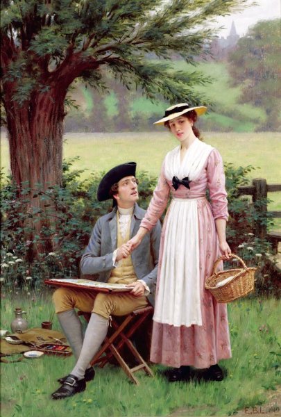 The Lord Of Burleigh by Edmund Blair Leighton - Hand-Painted Oil Painting Reproduction