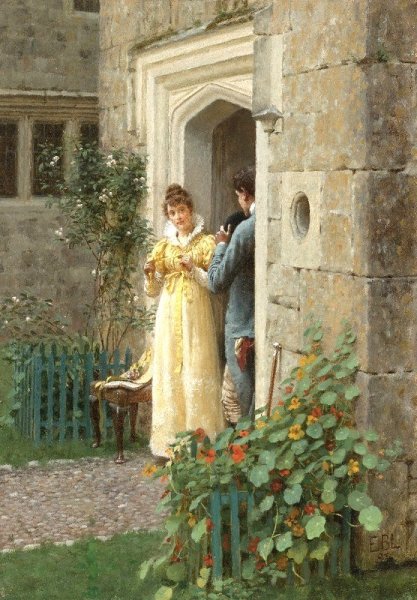 The Request by Edmund Blair Leighton - Hand-Painted Oil Painting Reproduction