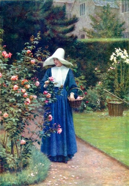 The Roses' Day by Edmund Blair Leighton - Hand-Painted Oil Painting Reproduction