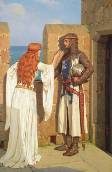 Main Product Photo of The Shadow Painting by Edmund Blair Leighton