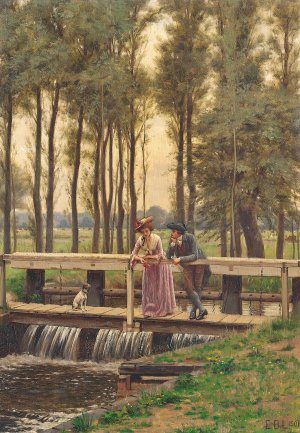 The Trysting Place by Edmund Blair Leighton Oil Painting