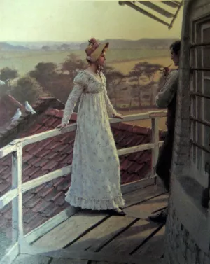 The Windmiller's Guest by Edmund Blair Leighton Oil Painting