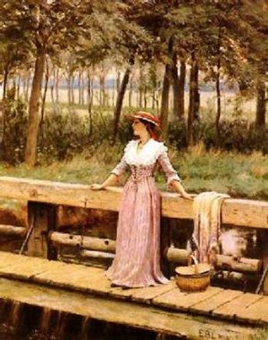 Waiting by Edmund Blair Leighton Oil Painting