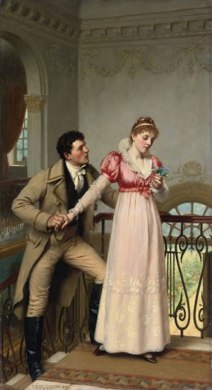 Yes or No by Edmund Blair Leighton Oil Painting