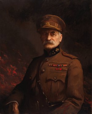 General Georges Leman, Commander of the Fortified Town of Liege by Edmund Charles Tarbell Oil Painting