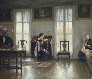 Mother and Mary by Edmund Charles Tarbell Oil Painting