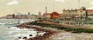 Narragansett Pier in 1888 by Edmund Darch Lewis Oil Painting
