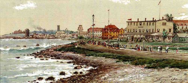 Narragansett Pier in 1888 by Edmund Darch Lewis - Hand-Painted Oil Painting Reproduction