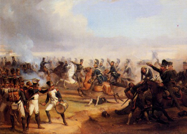 Battle Scene by Edmund Friederich Theodor Rabe - Hand-Painted Oil Painting Reproduction