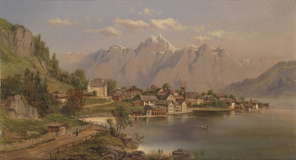 Main Product Photo of Blick auf Zell am See  Painting by Edmund Hod