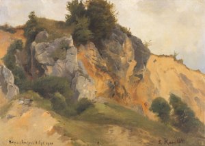 Felsterrain Bei Hohenstaufen by Edmund Kanoldt Oil Painting