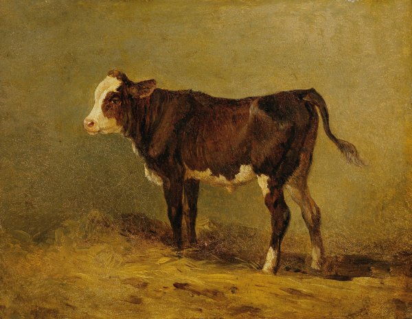 Kalbchen by Edmund Mahlknecht - Hand-Painted Oil Painting Reproduction