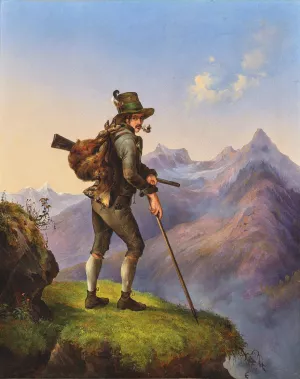 Portrat Adam Rosenblattl Oil painting by Edmund Mahlknecht