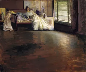 Across the Room also known as By the Window or Leisure Hour by Edmund Tarbell Oil Painting