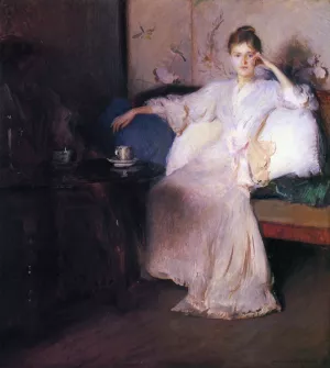 Arrangement in Pink and Gray also known as Afternoon Tea painting by Edmund Tarbell