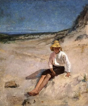 Boy on the Beach by Edmund Tarbell Oil Painting