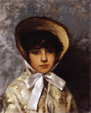 Elena Oil painting by Edmund Tarbell
