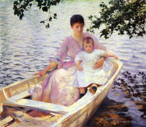 Mother and Child in a Boat