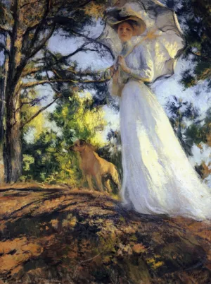On Bos'n's Hill painting by Edmund Tarbell