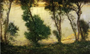 Piscatagua River from the Tabell Home painting by Edmund Tarbell