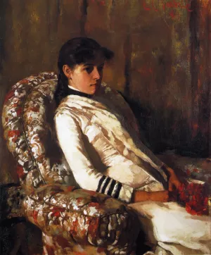 Portrait of Mrs. Tarbell as a Girl by Edmund Tarbell Oil Painting