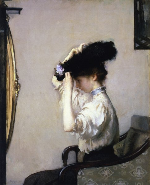 Main Product Photo of Preparing for the Matinee Painting by Edmund Tarbell