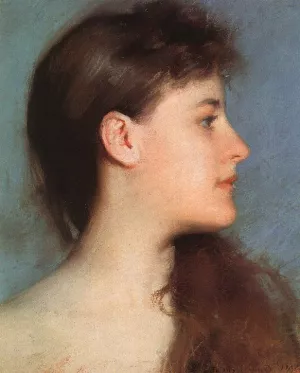 Profile by Edmund Tarbell - Oil Painting Reproduction