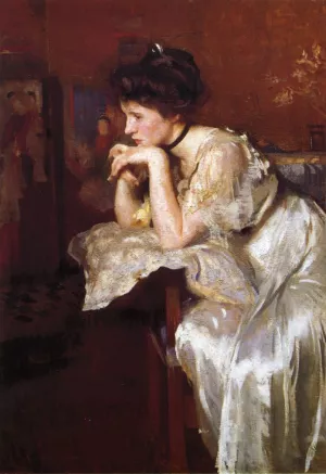 Reverie Katherine Finn by Edmund Tarbell Oil Painting