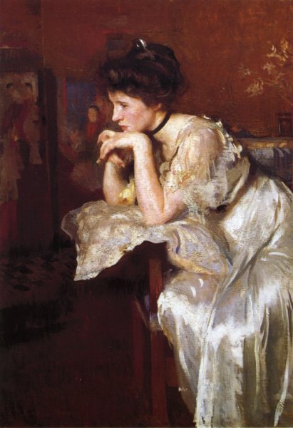 Main Product Photo of Reverie Katherine Finn Painting by Edmund Tarbell