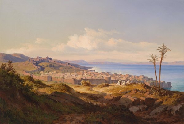 Main Product Photo of Stadt und See Tiberias  Painting by Edmund Von Worndle