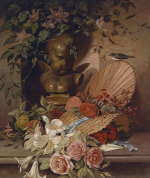 Stillleben by Edmund Von Worndle Oil Painting