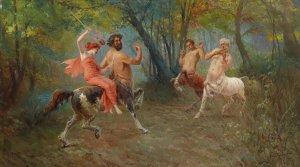 Fest Der Kentauren by Edoardo Ettore Forti Oil Painting