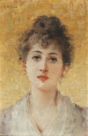 Lost in Thought by Edoardo Tofano Oil Painting