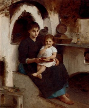 Supper Time by Edouard Alexandre Sain Oil Painting
