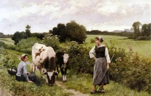 A Rest Along the Way painting by Edouard Bernard Debat-Ponsan