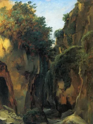 Ravine at Sorrento Oil painting by Edouard Bertin