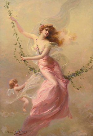 The Swing by Edouard Bisson Oil Painting