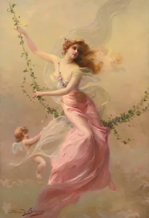 The Swing by Edouard Bisson Oil Painting