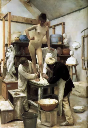 A Casting from Life painting by Edouard Dantan